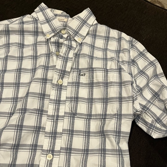 Plaid long sleeved dress shirt - Picture 1 of 3
